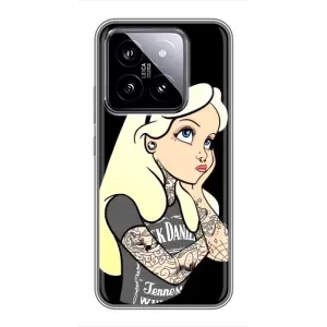 Чохол з друком для Xiaomi 14 - (Мода) (AlphaPrint) (Дівчина в тату)