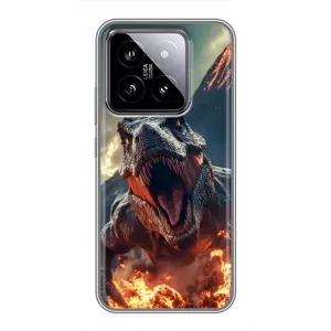 Чохол з картинкою 'Хижаки' для Xiaomi 14 (Вогняний динозавр)