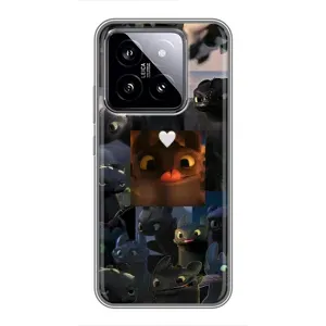 Чехол как приручить дракона на Xiaomi 14 (Дракон коллаж)