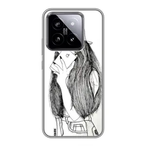 Чохол з друком для Xiaomi 14 - (Мода) (AlphaPrint) (Фото дівчини)