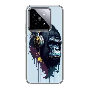 Чохол з Мавпами Xiaomi 14 - (AlphaPrint) (Горила в навушниках)