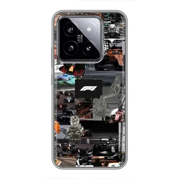 Чохол з принтом «Гоночний колаж Ф1» для Xiaomi 14 Чохол з принтом «Гоночний колаж Ф1» для Xiaomi 14