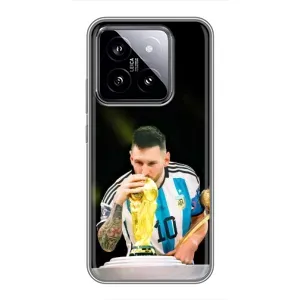 Чехлы для Xiaomi 14 (Leo чемпион) (AlphaPrint) (Кубок Месси)
