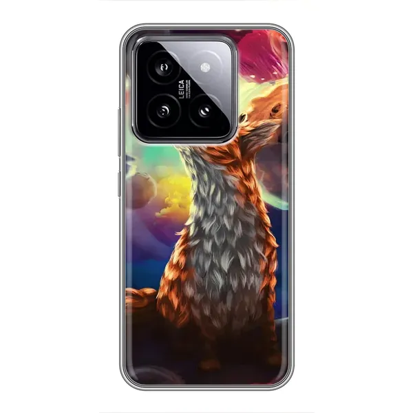 Чехол с принтом «Лисица в космосе» для Xiaomi 14