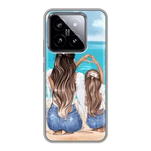 Чохол з друком для Xiaomi 14 - (Мама з дитинкою) (AlphaPrint) (Мама з донькою)