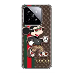 Чохли  GUCCI для Ксяомі 14 (AlphaPrint) (Маус Гуччі)