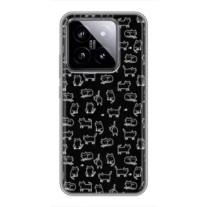 Чохол з принтом для Xiaomi 14 (AlphaPrint) Модні коти (Маленькі котики)