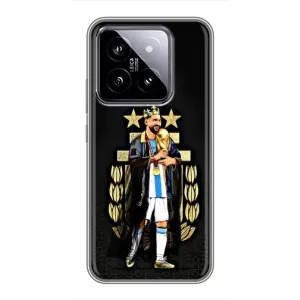 Чехлы для Xiaomi 14 (Leo чемпион) (AlphaPrint) (Месси Король)