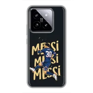 Чехлы для Xiaomi 14 (Leo чемпион) (AlphaPrint) (Messi ПСЖ)