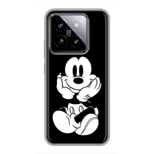 Міккі Маус чохол для Xiaomi 14 (AlphaPrint - Мультяшні) (Маус на чорному)