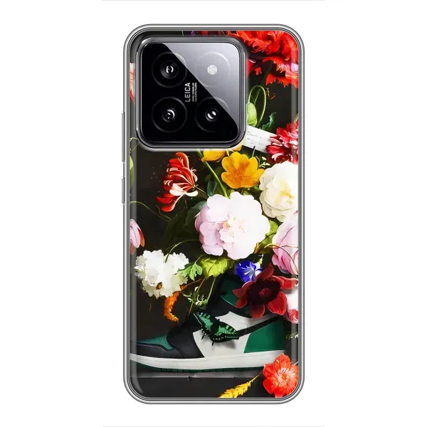 Чохол з принтом «Nike цветы» для Xiaomi 14