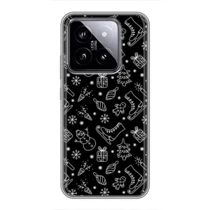 Новорічні, Святкові Чохли для Xiaomi 14 - 2024 год (Новорічний фон)