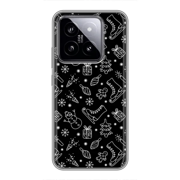 Чехол с принтом «Новогодний фон» для Xiaomi 14