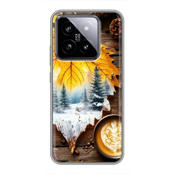 Чехол с принтом «Осенне-зимний кофе» для Xiaomi 14