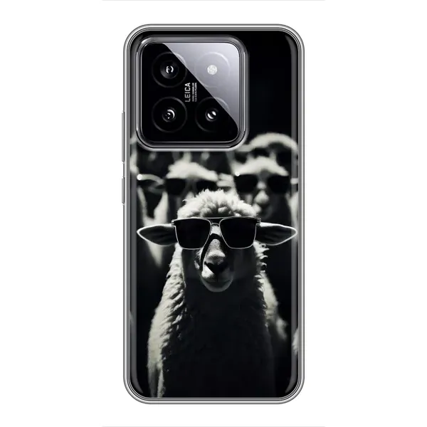 Чехол с принтом «Овечка в очках» для Xiaomi 14