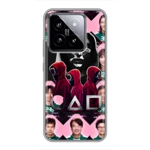 Чехол Гра в кальмара для Xiaomi 14 (Участники Игра кальмара)