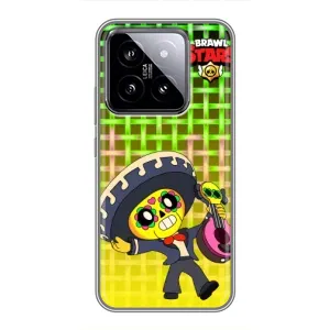 Чехлы Brawl Stars для Xiaomi 14 (AlphaPrint) (Поко в самбреро)