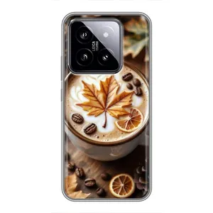 Чехол с уникальным дизайном «Осень с кофе» для Xiaomi 14 (Пряный кофе)