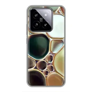 Мраморний чехол на Xiaomi 14 (VPrint) (Радужний Мрамор)
