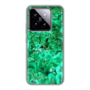 Мраморний чехол на Xiaomi 14 (VPrint) (Салатовий Мрамор)