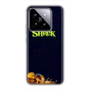 Чехол с мультфильмом Шрек на Xiaomi 14 (Отдыхающий Шрек)
