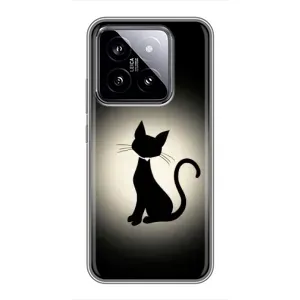 Чохол з принтом для Xiaomi 14 (AlphaPrint) Модні коти (Силует котика)