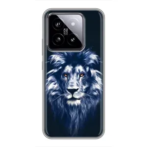 Чохол з картинкою ЛЕВ для Xiaomi 14 (VPrint) (Синій Лев)