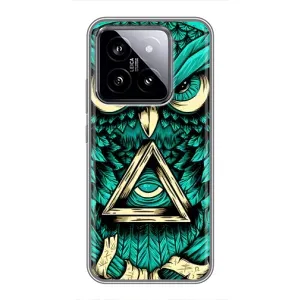 Чохол з пташками на Xiaomi 14 (VPrint) (Сова з оком)