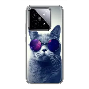 Чохол з принтом для Xiaomi 14 (AlphaPrint) Модні коти (Стильний кіт)