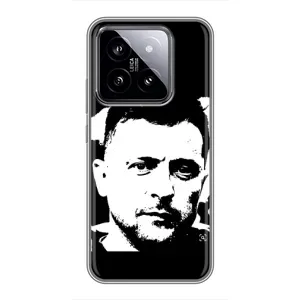 Чохол для Xiaomi 14 (AlphaPrint - с принтом Зеленського) (Зеленский АРТ)