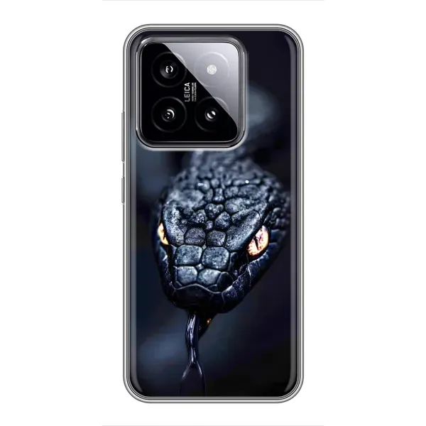 Чохол з принтом «Чорна змія» для Xiaomi 14