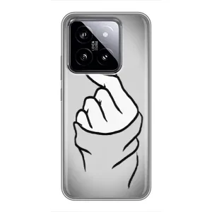 Чохол з принтом для Xiaomi 14 (AlphaPrint - Знак сердечка) (Значок Love)