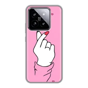 Чохол з принтом для Xiaomi 14 (AlphaPrint - Знак сердечка) (Знак Love)