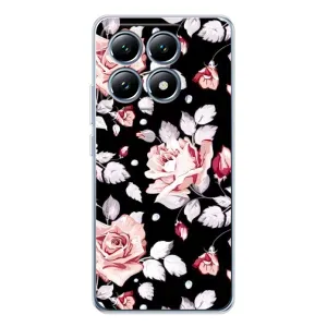 Чохли з квітами для Xiaomi 14T Pro (VPrint) (Квіти на чорному)