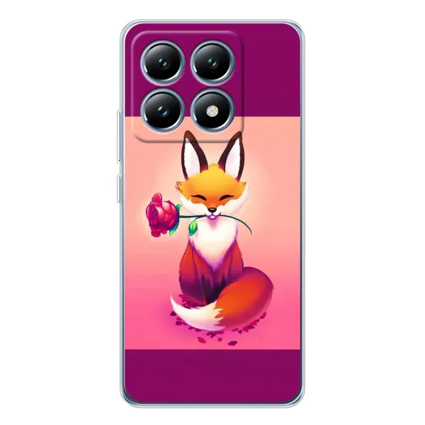 Чехол с принтом «Лисичка с розочкой» для Xiaomi 14T Pro