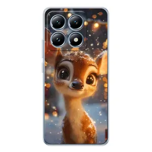 Яскравий чохол для Xiaomi 14T Pro з Зимові Оленята (Оленятко серед гірлянд)