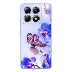 Чохли з квітами для Xiaomi 14T (VPrint) (Метелик на квітах)