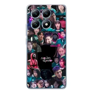 Чохол Гра в кальмара для Xiaomi 14T (Колаж Гра кальмара)