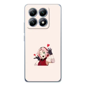 Чехлы Персонажи Аниме Наруто для Xiaomi 14T (AlphaPrint) (Лайк Сакура)