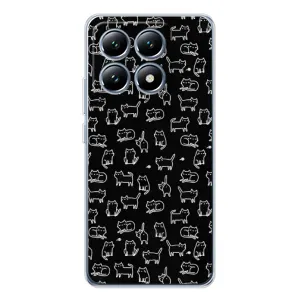 Чехол с принтом для Xiaomi 14T (AlphaPrint) Модные коты (Меленькие котики)