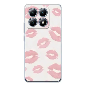 Чехол с розовым рисунком для Xiaomi 14T (Розовые губы)