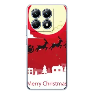 Рождественские Чехлы для Xiaomi 14T (VPrint) (Санта с оленями)
