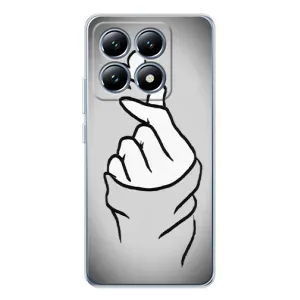 Чехол с принтом для Xiaomi 14T (AlphaPrint - Знак сердечка) (Значок Love)