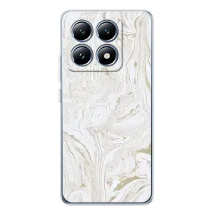 Мраморный чехол на Xiaomi 15 Pro (VPrint) (Белый мрамор)