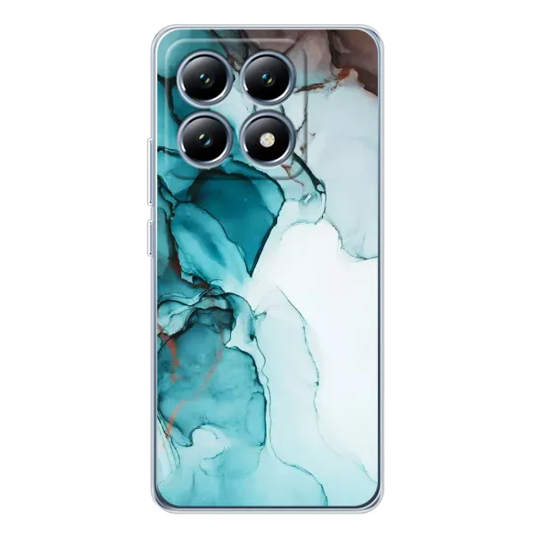 Чехол с принтом «Бирюзовый мрамор» для Xiaomi 15 Pro