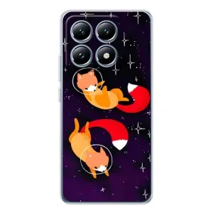 Чехлы с картинкой Лисички для Xiaomi 15 Pro (VPrint) (Лисички космонавты)