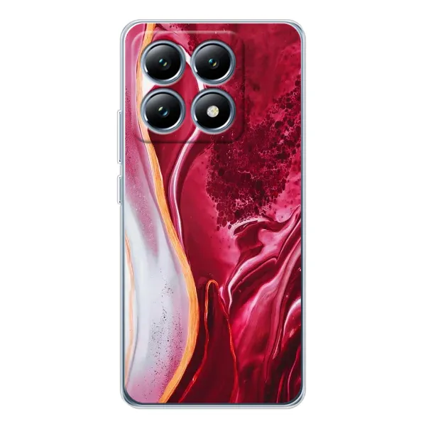 Чехол с принтом «Мрамор красный» для Xiaomi 15 Pro