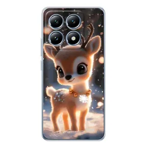 Яркий чехол для Xiaomi 15 Pro с Зимними Оленятами (Олененок)