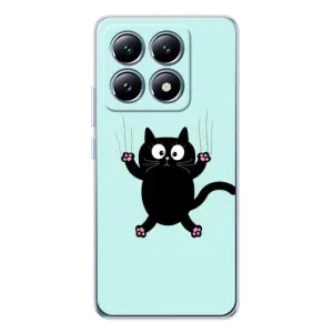 Чехол с принтом для Xiaomi 15 Pro (AlphaPrint) Модные коты (Падающий кот)
