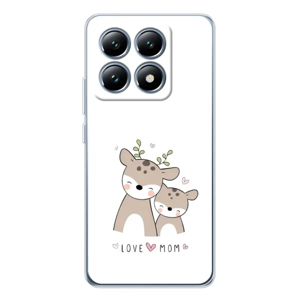 Чохол з принтом «Оленята мама і малюк» для Xiaomi 15 Pro Чохол з принтом «Оленята мама і малюк» для Xiaomi 15 Pro